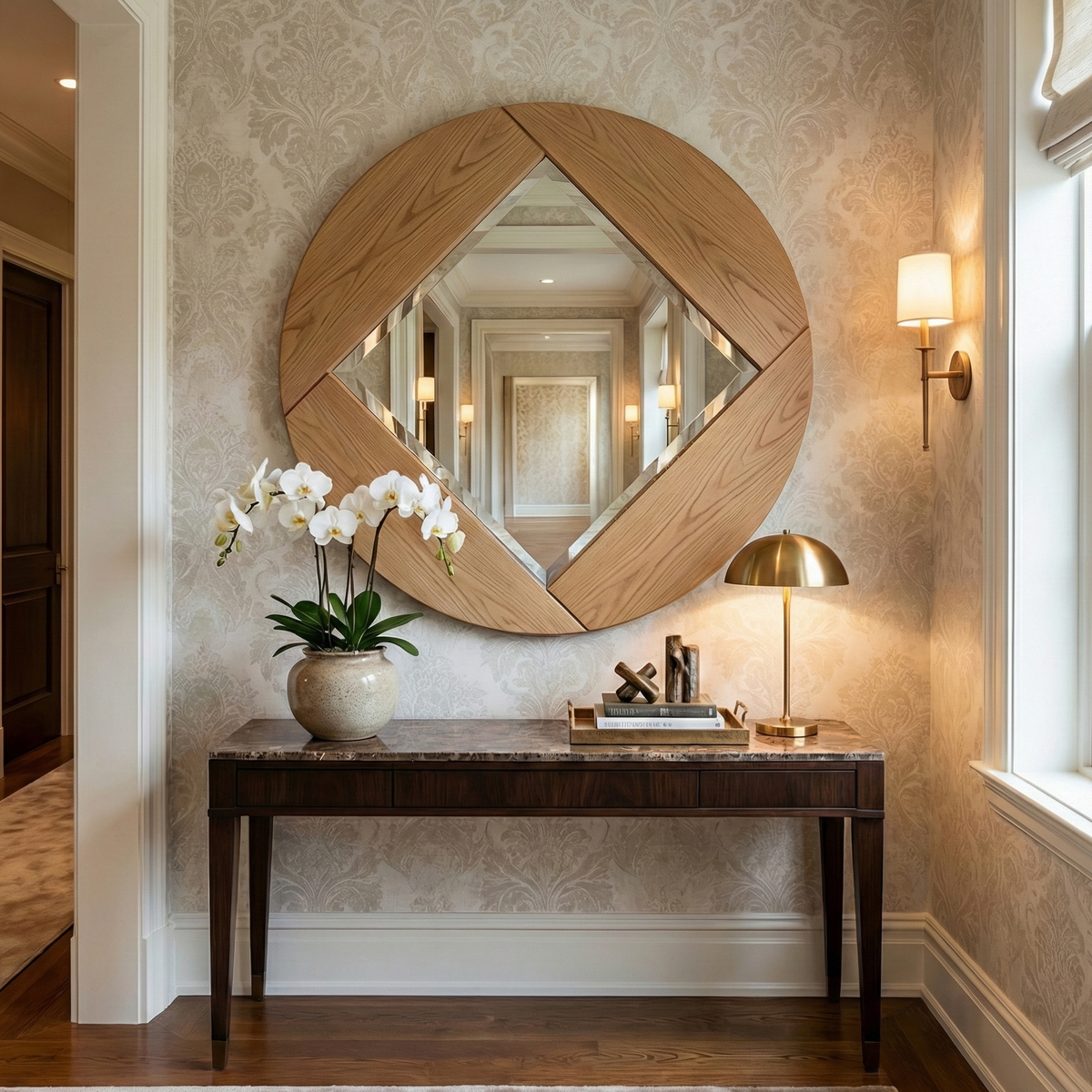 Miroir Rétroéclairé en Chêne – Collection Finero 90 cm