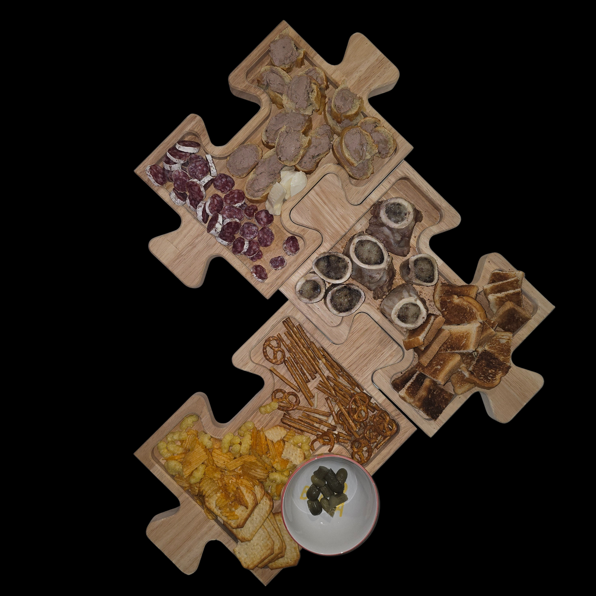 Planche Apéritive Modulable "Modulo" en Hévéa Massif - Finero